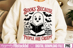 Spooky Bookish Ghost PNG Product Image 3