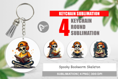Spooky Bookworm Keychain Product Image 1