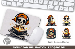 Spooky Bookworm Mouse Pad Product Image 1