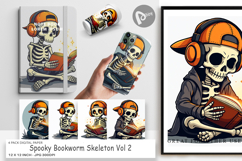 Spooky Bookworm Digital Paper Product Image 1