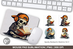 Spooky Bookworm Mouse Pad Product Image 1