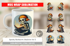 Spooky Bookworm Mug Wrap Product Image 1