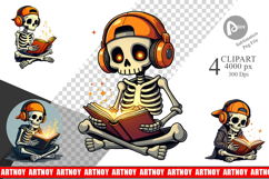 Spooky Bookworm Clipart Product Image 1