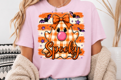 Spooky Bubblegum Ghost PNG, Cute Halloween Sublimation Product Image 3