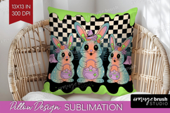 Spooky Bunny Halloween Pillow Sublimation Spooky Season Product Image 1