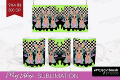Spooky Bunny Halloween Mug Wrap Spooky Season Mug PNG Product Image 1