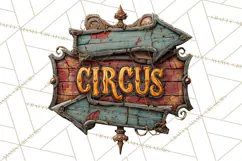 Spooky Circus Clip Art Png, Creepy Halloween Clipart Png Product Image 4