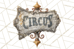 Spooky Circus Clip Art Png, Creepy Halloween Clipart Png Product Image 5
