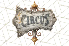 Spooky Circus Clip Art Png, Creepy Halloween Clipart Png Product Image 5