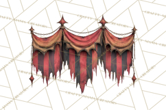 Spooky Circus Clip Art Png, Creepy Halloween Clipart Png Product Image 2
