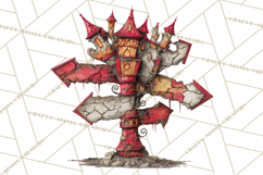 Spooky Circus Clip Art Png, Creepy Halloween Clipart Png Product Image 5