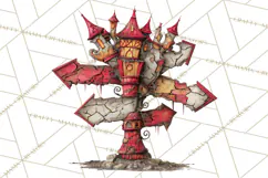 Spooky Circus Clip Art Png, Creepy Halloween Clipart Png Product Image 5