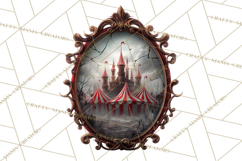 Spooky Circus Clip Art Png, Creepy Halloween Clipart Png Product Image 4