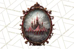 Spooky Circus Clip Art Png, Creepy Halloween Clipart Png Product Image 4