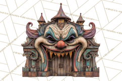 Spooky Circus Clip Art Png, Creepy Halloween Clipart Png Product Image 3