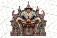 Spooky Circus Clip Art Png, Creepy Halloween Clipart Png Product Image 3