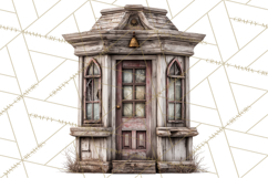 Spooky Circus Clip Art Png, Creepy Halloween Clipart Png Product Image 2