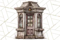 Spooky Circus Clip Art Png, Creepy Halloween Clipart Png Product Image 2