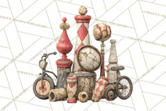 Spooky Circus Clip Art Png, Creepy Halloween Clipart Png Product Image 4