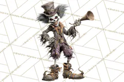 Spooky Circus Clip Art Png, Creepy Halloween Clipart Png Product Image 5