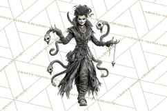 Spooky Circus Clip Art Png, Creepy Halloween Clipart Png Product Image 2