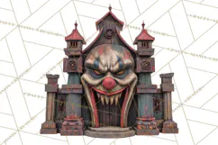Spooky Circus Clip Art Png, Creepy Halloween Clipart Png Product Image 4