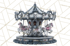 Spooky Circus Clip Art Png, Creepy Halloween Clipart Png Product Image 4