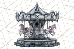 Spooky Circus Clip Art Png, Creepy Halloween Clipart Png Product Image 4