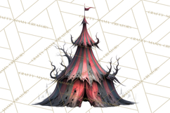 Spooky Circus Clip Art Png, Creepy Halloween Clipart Png Product Image 4