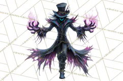 Spooky Circus Clip Art Png, Creepy Halloween Clipart Png Product Image 2