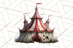 Spooky Circus Clip Art Png, Creepy Halloween Clipart Png Product Image 3
