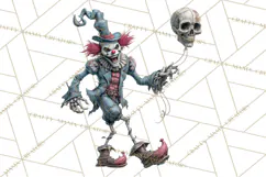 Spooky Circus Clip Art Png, Creepy Halloween Clipart Png Product Image 3