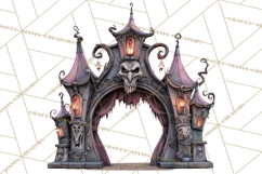 Spooky Circus Clip Art Png, Creepy Halloween Clipart Png Product Image 4