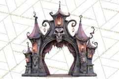 Spooky Circus Clip Art Png, Creepy Halloween Clipart Png Product Image 4