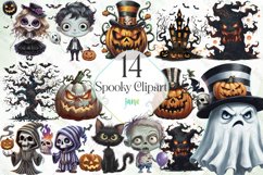 Spooky Halloween Sublimation Clipart Bundle Product Image 1