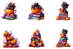 Spooky Coffee &amp; Books Clipart Product Image 3