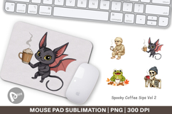 Mouse Pad Spooky Coffee Sips Product Image 1