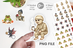 Spooky Coffee Sips Sticker Product Image 1