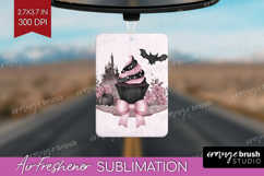 Spooky Cupcake Cute Air Freshener PNG Pink Halloween PNG Product Image 1