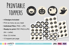 cupcake toppers halloween printable party decor