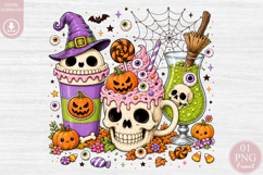 Spooky Cute Halloween Drinks PNG Design Product Image 1
