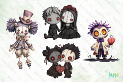 Spooky Doll Sublimation Clipart Product Image 1