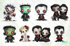 Spooky Doll Sublimation Bundle Clipart Product Image 3