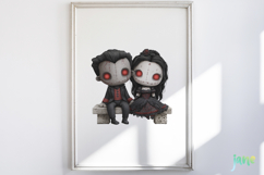 Spooky Doll Sublimation Clipart Product Image 5