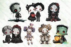 Spooky Doll Sublimation Bundle Clipart Product Image 6