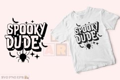 Fall Halloween Varsity Spooky Dude SVG PNG T-shirt Design Product Image 2