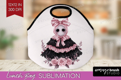Spooky Ghost Cute Lunch Bag Pink Halloween Lunch Bug PNG Product Image 1