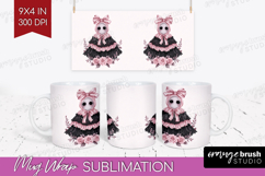 Spooky Ghost Cute Mug Wrap Pink Halloween Mug PNG Product Image 1