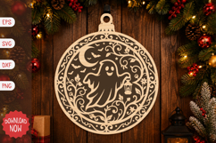 Spooky Ghost Ornament SVG Product Image 1