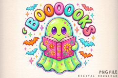 Spooky Ghost Reading Book Png Product Image 1